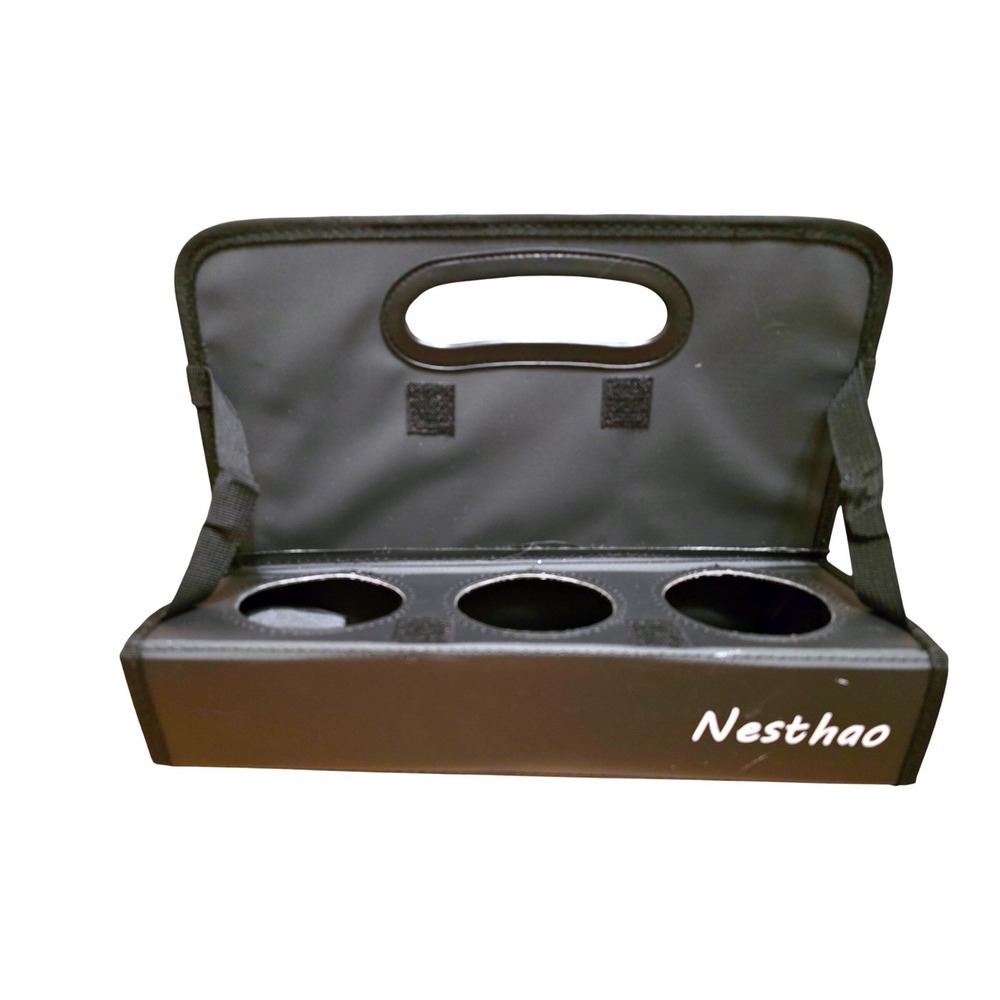 NWOT Nెస్ THAO Black Folding Car Cup‎ Holder Organizer Tray Travel Carrier - Picture 5 of 7